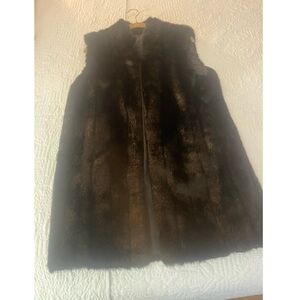 Fabulous Furs Black Faux Fur Vest